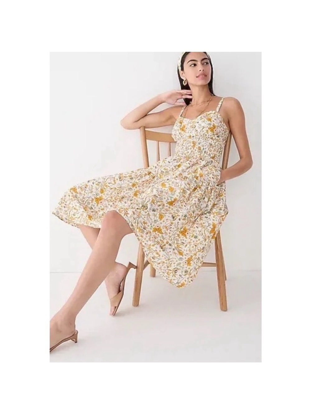 J Crew smocked waist floral dress